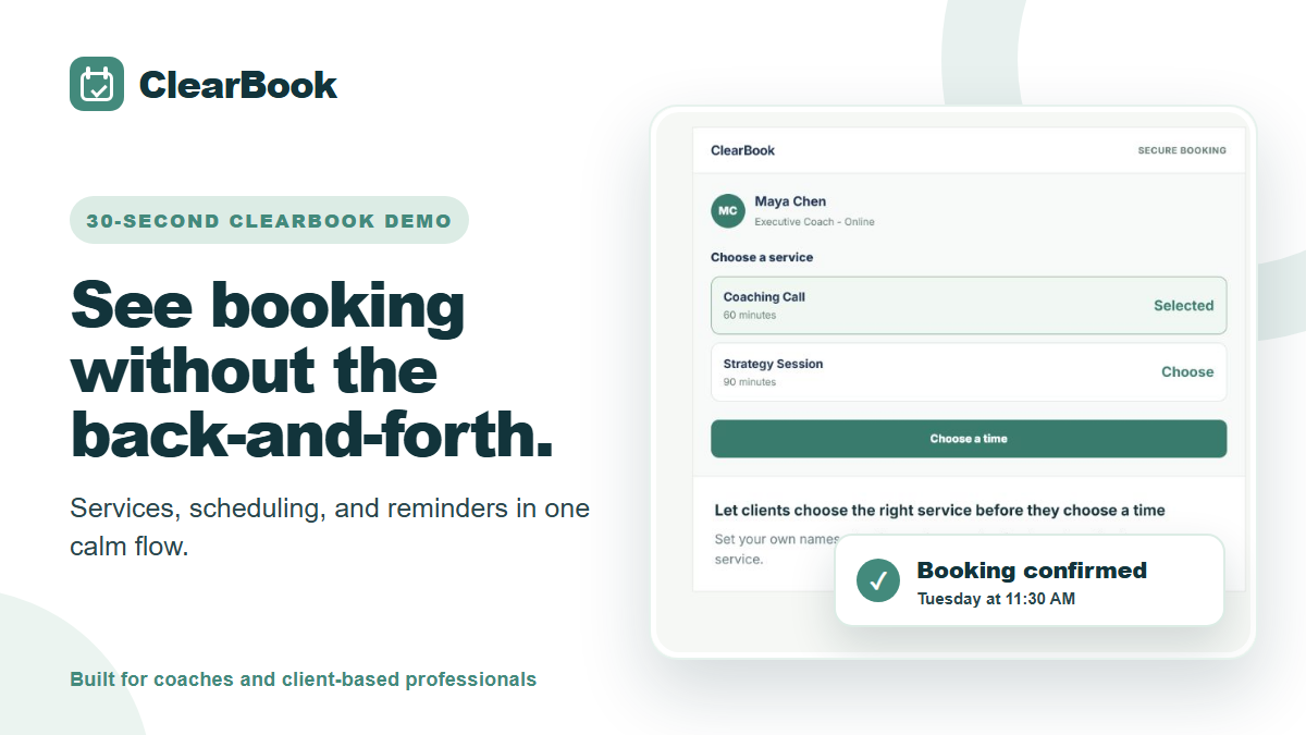 Watch the 30-second ClearBook product demonstration
